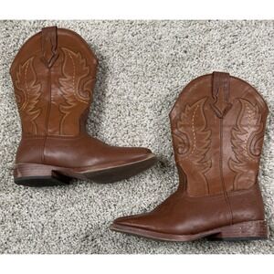 Roper Little Kid Texson Boot Brown Western Cowboy Size‎ 2 - Flaws Read